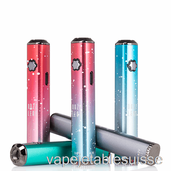 Vape Suisse Dazzleaf Squarii Bottom Twist 510 Batterie éclaboussures Violettes